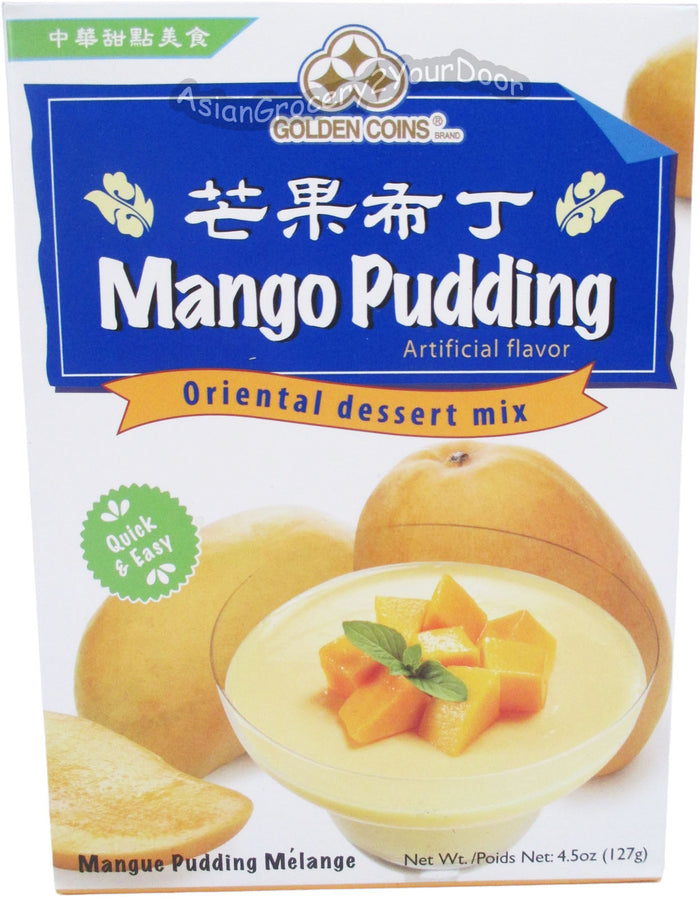 Golden Coins - Mango Pudding Oriental Dessert Mix - 4.5 oz / 127 g - Asiangrocery2yourdoor
