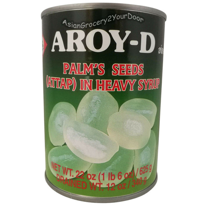 Aroy-D - Palm's Seeds (Attap) in Heavy Syrup - 22 oz / 625 g - Asiangrocery2yourdoor