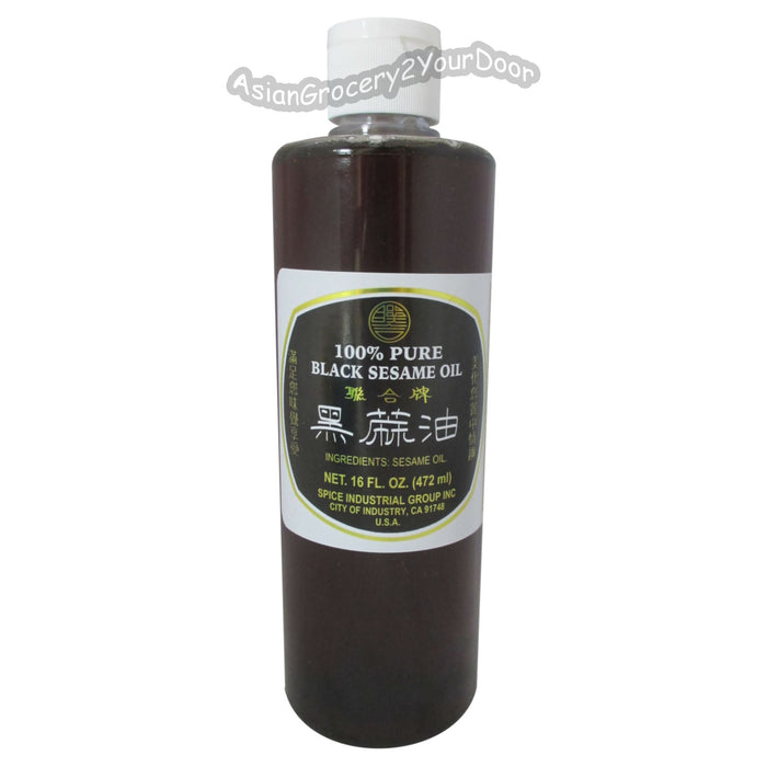 Spice Industrial - Black Sesame Oil - 16 fl oz / 472 g - Asiangrocery2yourdoor
