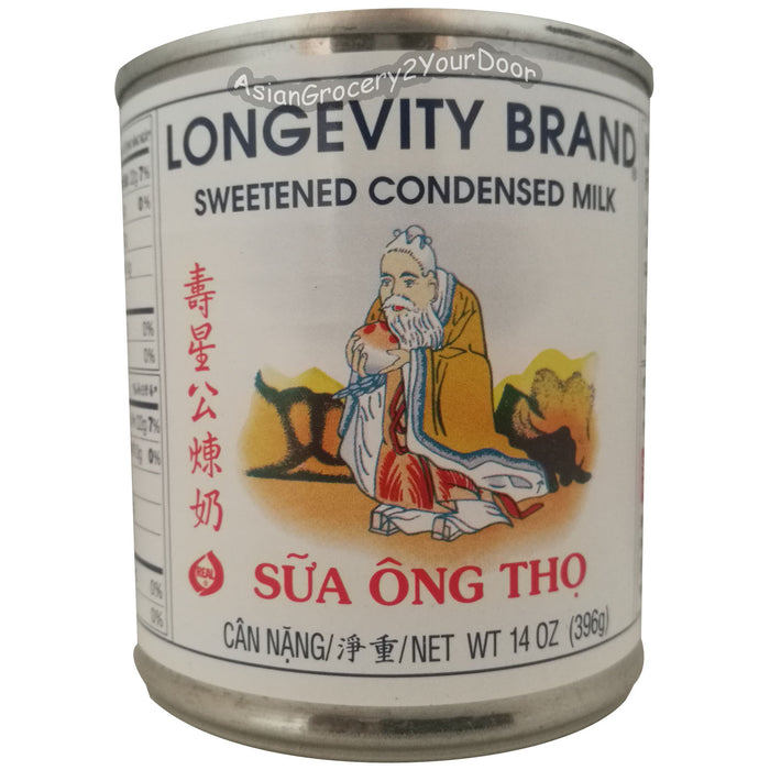 Longevity Brand - Sweetened Condensed Milk - 14 oz / 396 g - Asiangrocery2yourdoor