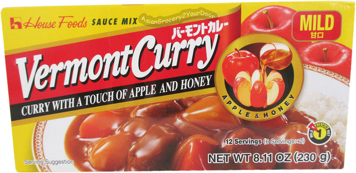 House Foods - Vermont Curry Mild Sauce Mix - 8.11 oz / 230 g - Asiangrocery2yourdoor
