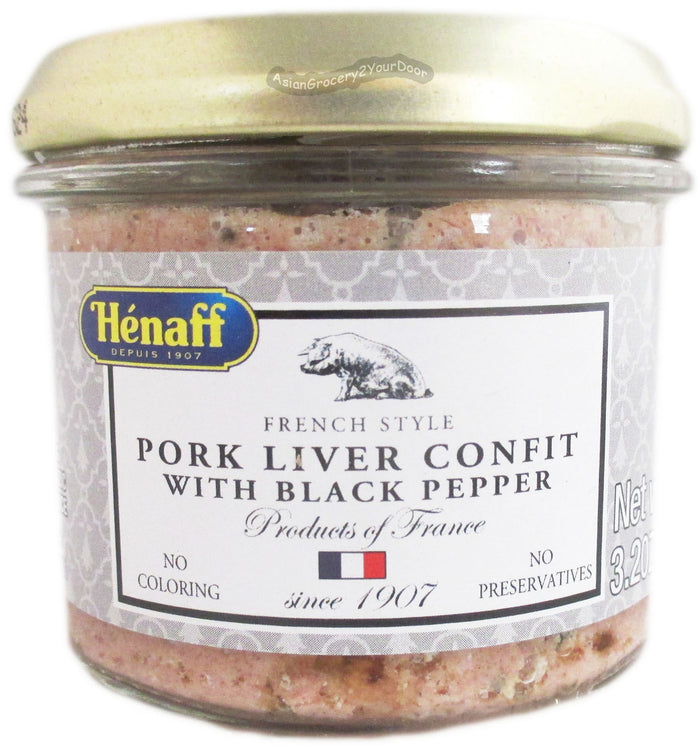 Henaff - Pork Liver Confit With Black Pepper - 3.2 oz / 90.7 g - Asiangrocery2yourdoor