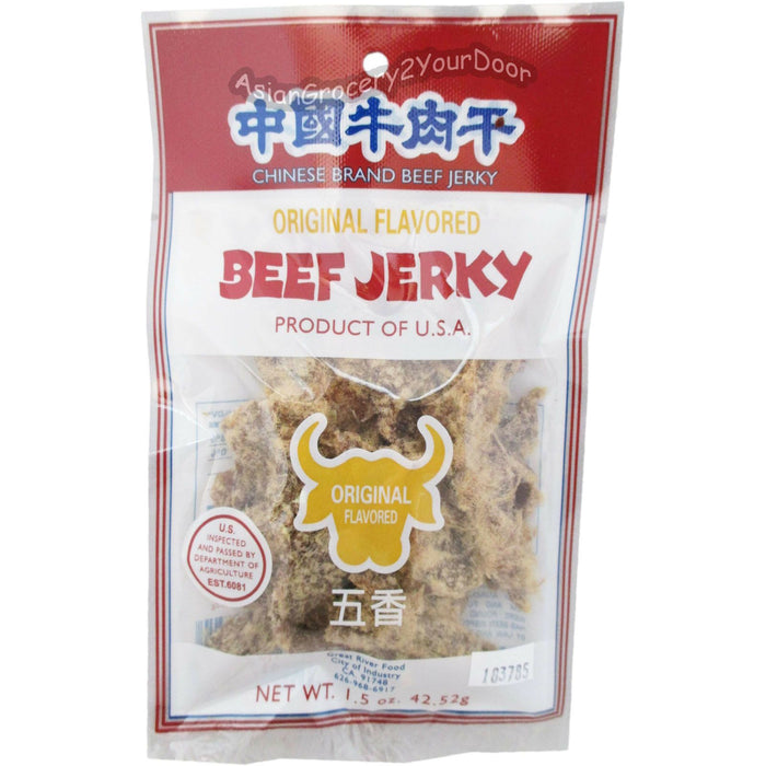Chinese Brand - Original Flavored Beef Jerky - 1.5 oz / 42.52 g - Asiangrocery2yourdoor