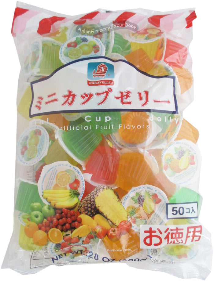 Caravelle - Mini Cup Jelly Fruit Flavors - 28 oz / 800 g - Asiangrocery2yourdoor