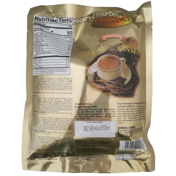 Gold Choice Instant Coffee Premix with Ginseng 14.08 oz / 400 g