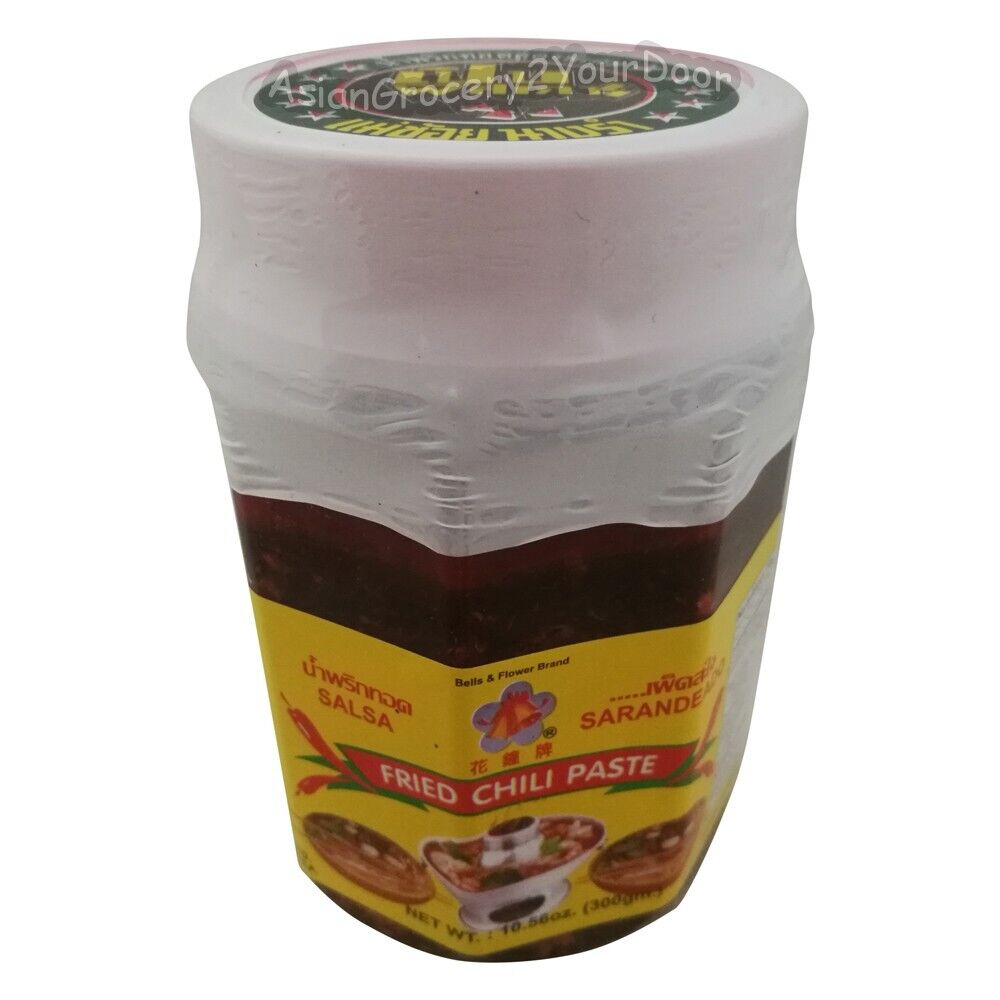 Bells & Flower Brand Fried Chili Paste for Salsa 10.56 oz / 300 g