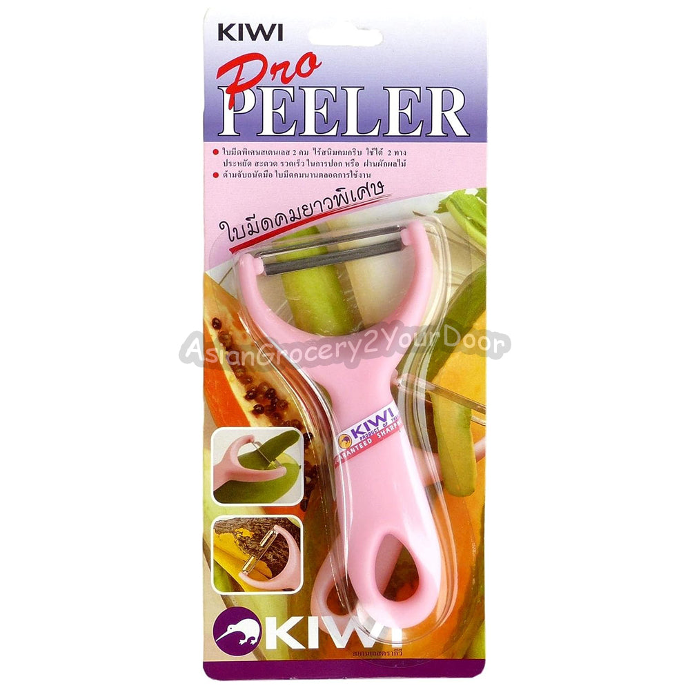Kiwi Brand Pink Pro Slice Knife Peeler - GUARANTEED SHARP
