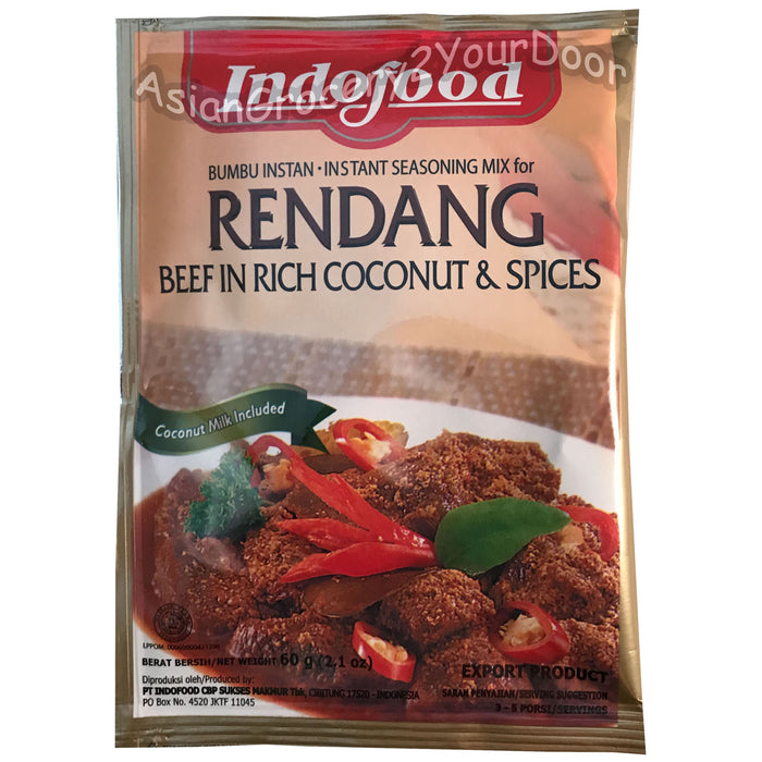 Indofood - Instant Seasoning Mix for Rendang Beef - 2.1 oz / 60 g - Asiangrocery2yourdoor