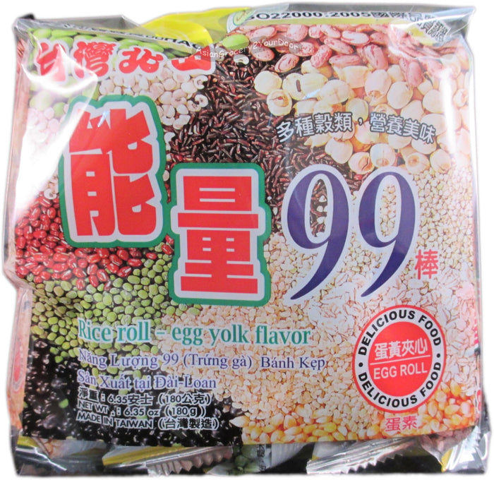 Pei Tien - Energy 99 Sticks Egg Yolk Flavor Rice Roll - 6.35 oz / 180 g - Asiangrocery2yourdoor