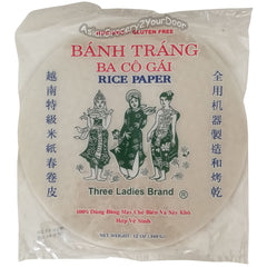 Three Ladies - Spring Roll Rice Paper Wrapper - 12 oz / 340 g - Asiangrocery2yourdoor