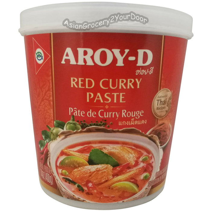 Aroy-D - Red Curry Paste - 14 oz / 400 g - Asiangrocery2yourdoor