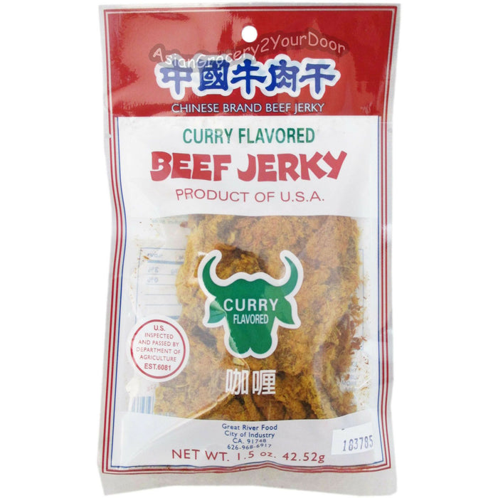 Chinese Brand - Curry Flavored Beef Jerky - 1.5 oz / 42.52 g - Asiangrocery2yourdoor