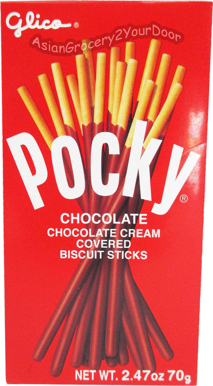 Glico Pocky - Chocolate Cream Covered Biscuit Sticks - 2.47 oz / 70 g - Asiangrocery2yourdoor