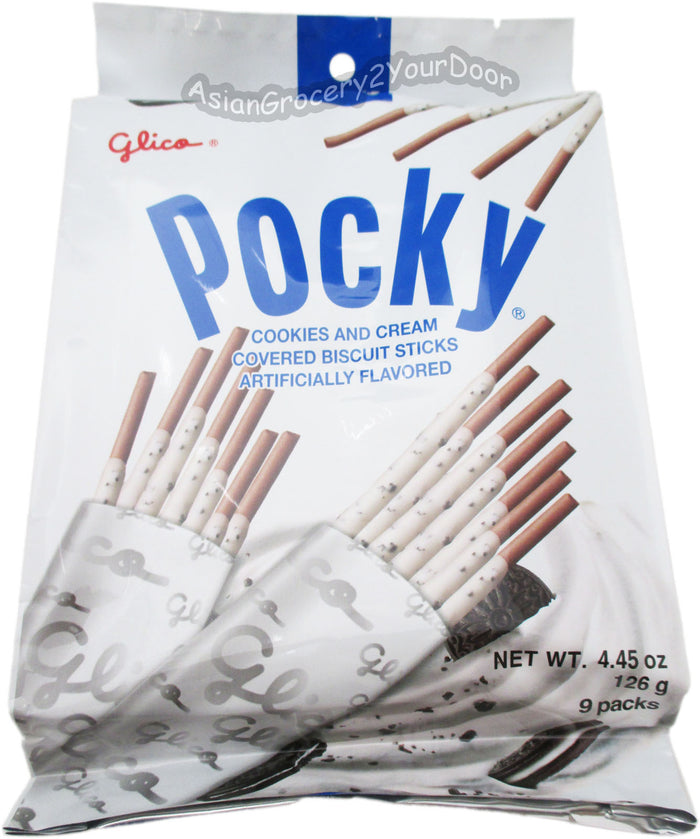 Glico Pocky - Cookies & Cream Covered Biscuit Sticks - 4.45 oz / 126 g - Asiangrocery2yourdoor