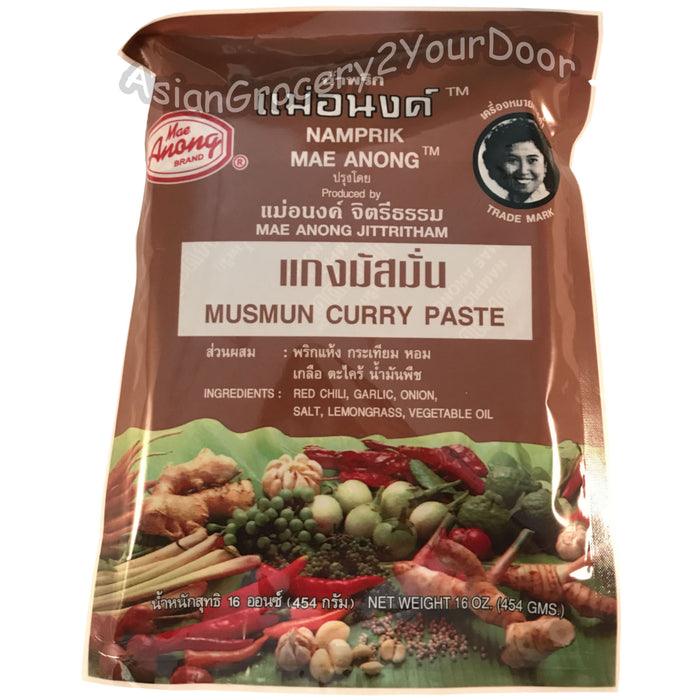 Mae Anong - Musmun Curry Paste - 16 oz / 454 g - Asiangrocery2yourdoor