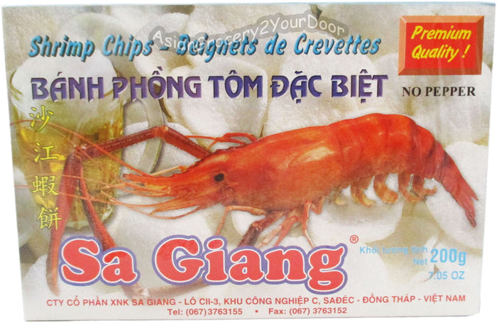 Sa Giang - Shrimp Chips Prawn Flavor - 7.5 oz / 200 g - Asiangrocery2yourdoor