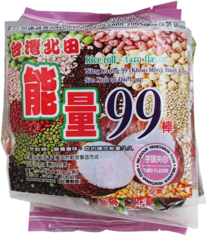 Pei Tien - Energy 99 Sticks Taro Flavor Rice Roll - 6.35 oz / 180 g - Asiangrocery2yourdoor