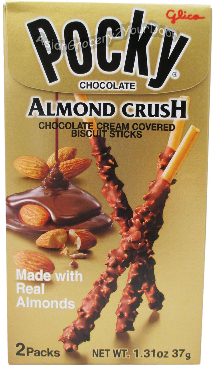 Glico Pocky - Chocolate Almond Crush Biscuit Sticks - 1.31 oz / 37 g - Asiangrocery2yourdoor