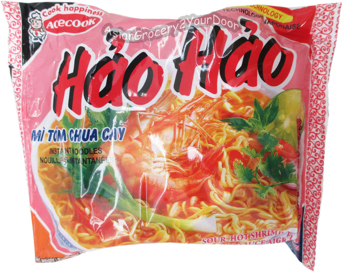 Acecook - Hao Hao Sour-Hot Instant Noodles - 2.7 oz / 77 g - Asiangrocery2yourdoor