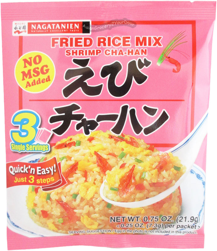 Nagatanien - Shrimp Cha-han Fried Rice Mix - 0.75 oz / 21.9 g - Asiangrocery2yourdoor