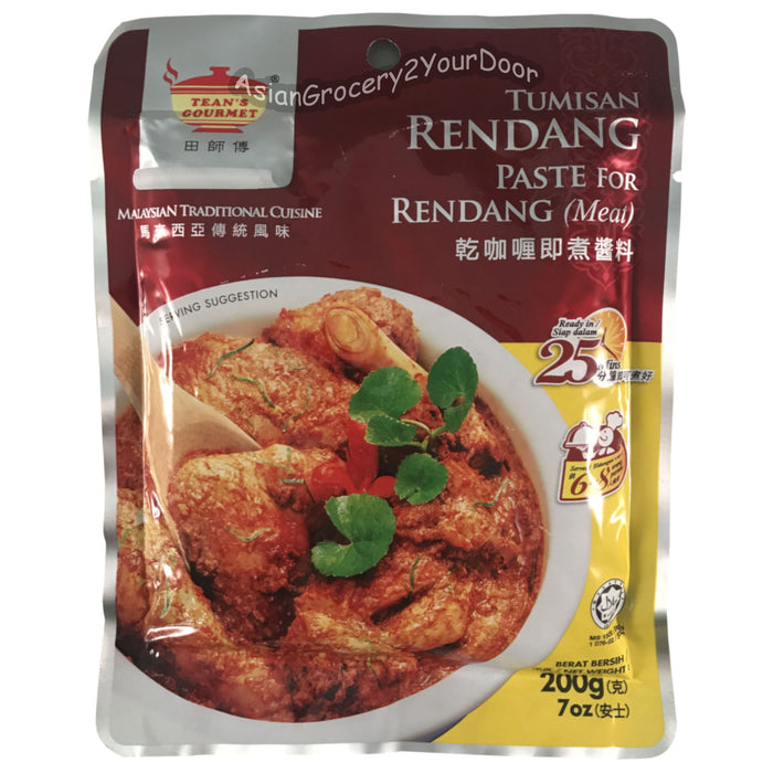 Tean's Gourmet - Rendang Meat Paste - 7 oz / 200 g - Asiangrocery2yourdoor
