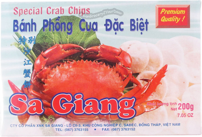 Sa Giang - Special Crab Chips - 7.05 oz / 200 g - Asiangrocery2yourdoor