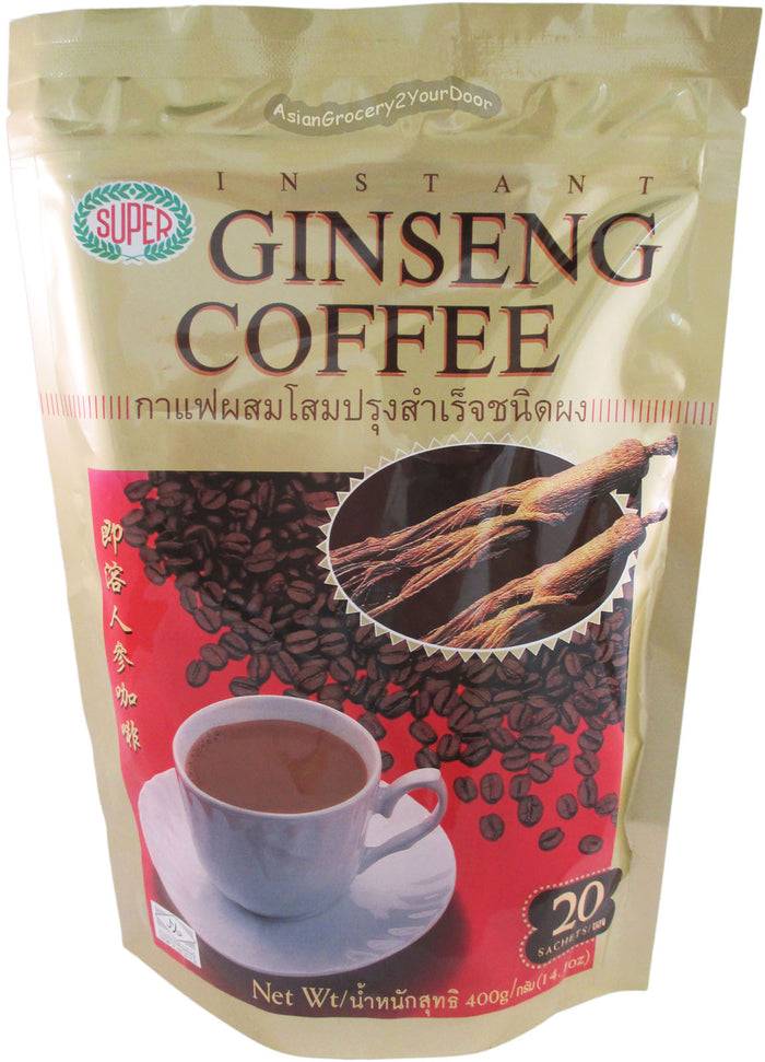 Super - Instant Ginseng Coffee Mix - 14.1 oz / 400 g - Asiangrocery2yourdoor