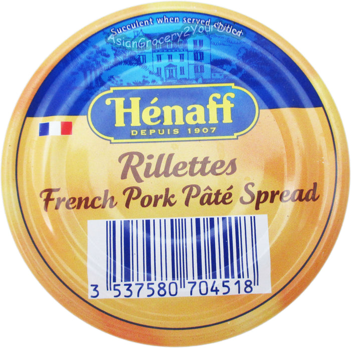 Henaff - Rillettes French Pork Pate Spread - 4.5 oz / 127 g - Asiangrocery2yourdoor