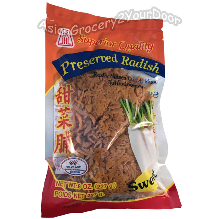 JHC - Preserved Sweet Shredded Radish - 8 oz / 227 g - Asiangrocery2yourdoor