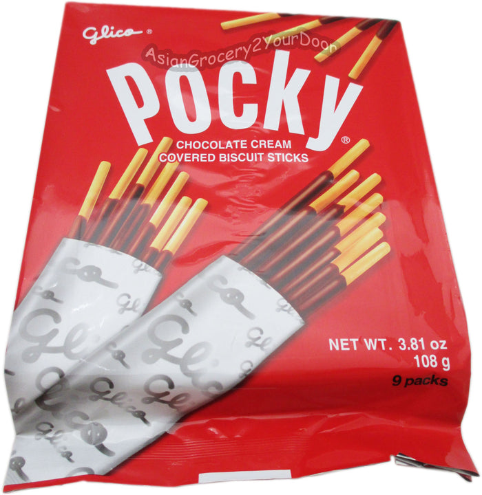 Glico Pocky - Chocolate Cream Covered Biscuit Sticks - 3.81 oz / 108 g - Asiangrocery2yourdoor