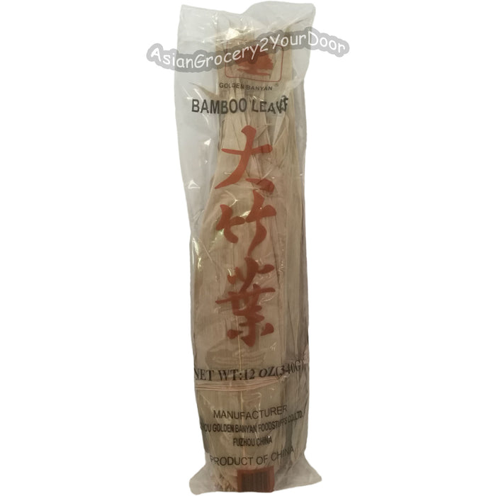 Golden Banyan - Whole Bamboo Leaves for Making Zongzi - 12 oz / 340 g - Asiangrocery2yourdoor