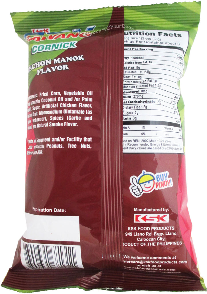 Boy Bawang - Cornick Lechon Manok Flavor - 3.54 oz / 100 g - Asiangrocery2yourdoor