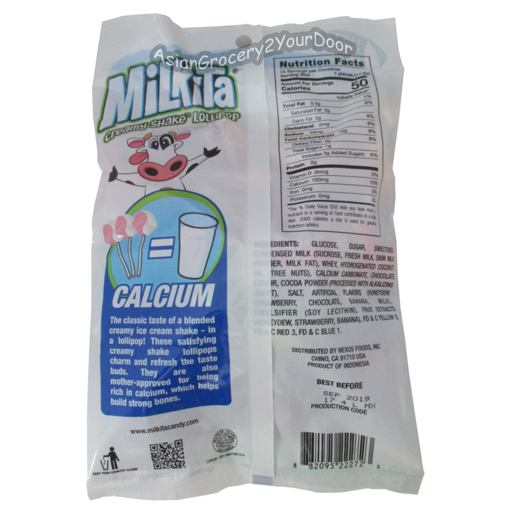 Milkita - Creamy Shake Lollipop - 6.08 oz / 172.5 g - Asiangrocery2yourdoor