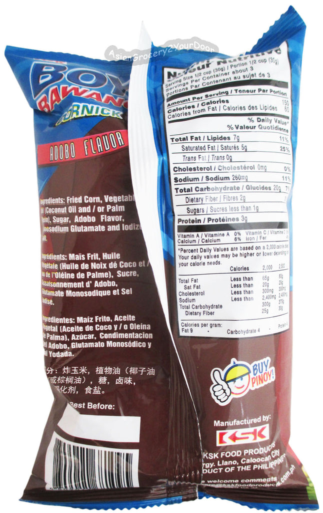 Boy Bawang - Cornick Adobo Flavor - 3.54 oz / 100 g - Asiangrocery2yourdoor