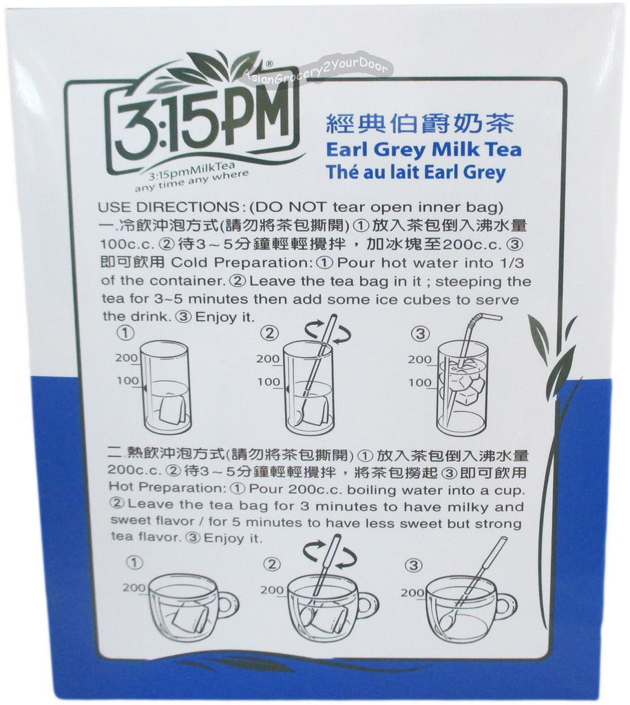 3:15 PM - Earl Grey Milk Tea - 7.06 oz / 200 g - Asiangrocery2yourdoor