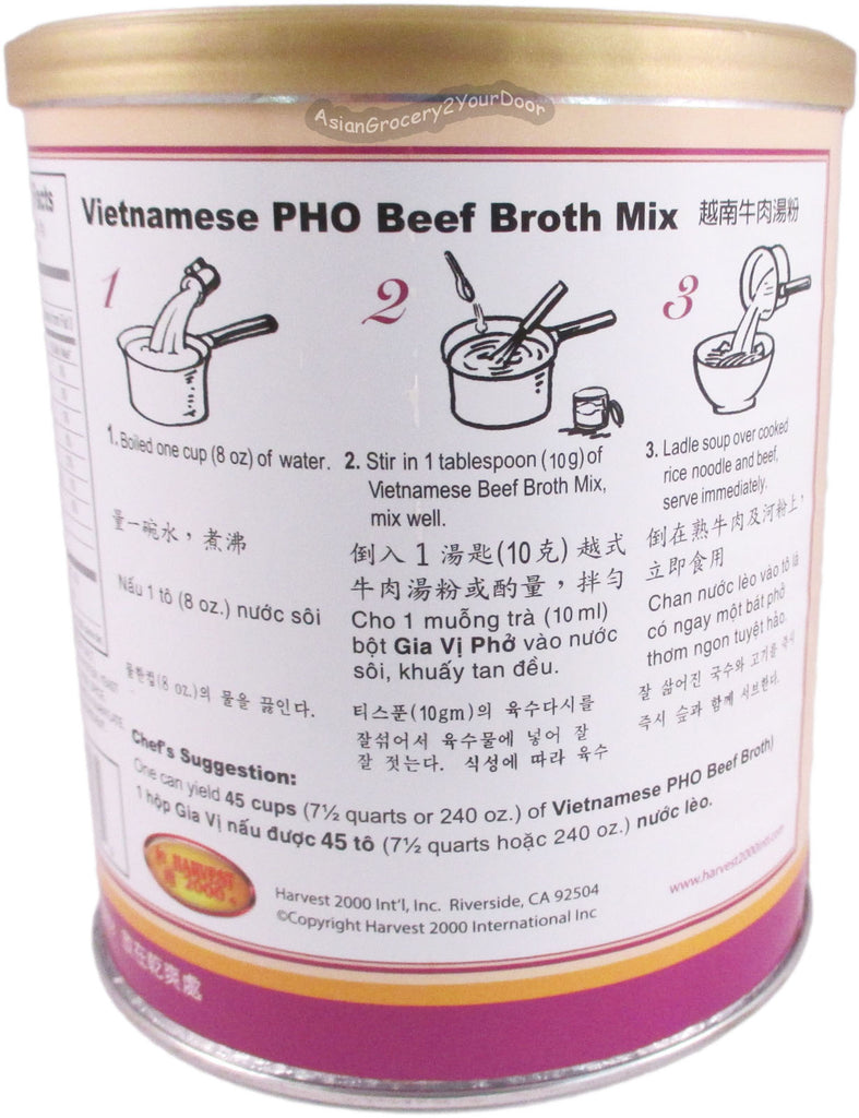 Harvest - Pho Beef Broth Mix - 16 oz / 1 lb - Asiangrocery2yourdoor