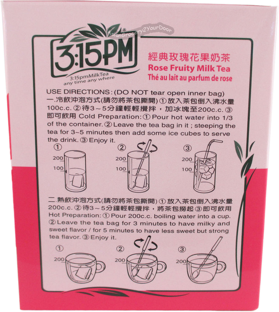 3:15 PM - Rose Fruity Milk Tea - 7.06 oz / 200 g - Asiangrocery2yourdoor