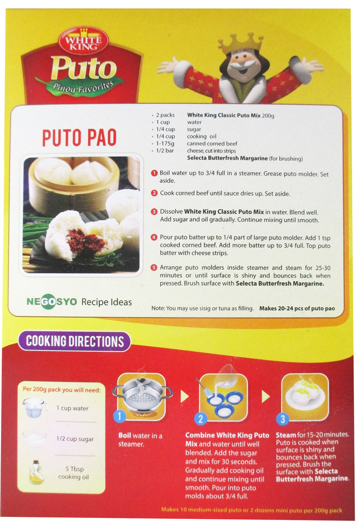 White King - Puto Steamed White Cake Mix - 14.1 oz / 400g - Asiangrocery2yourdoor