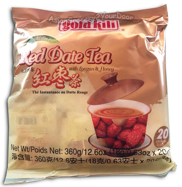 Gold Kili Instant Red Date Tea with Longan & Honey 12.6 oz / 360 g (20 sachets)