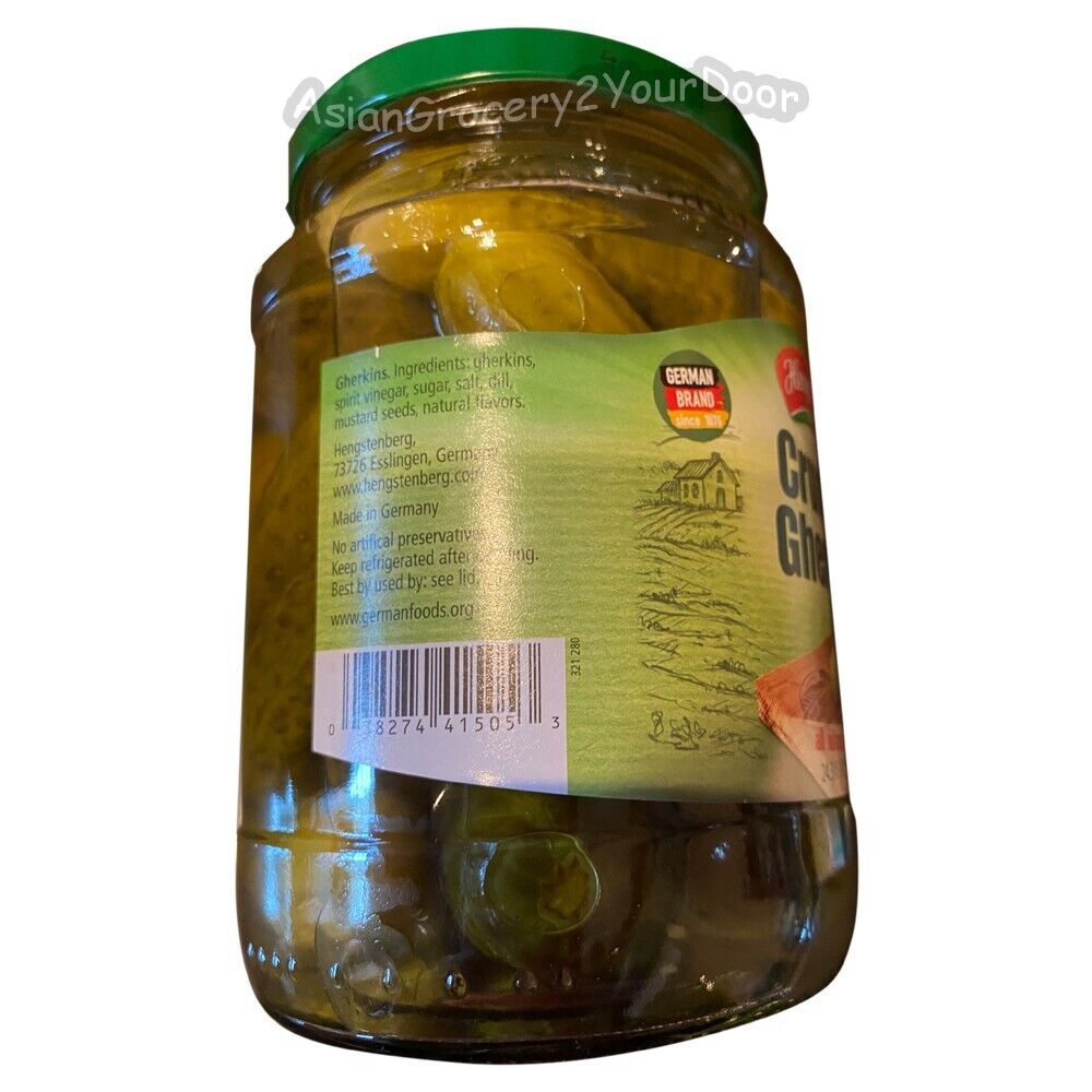 Hengstenberg All Natural Crunchy Gerkins Pickles 720 mL