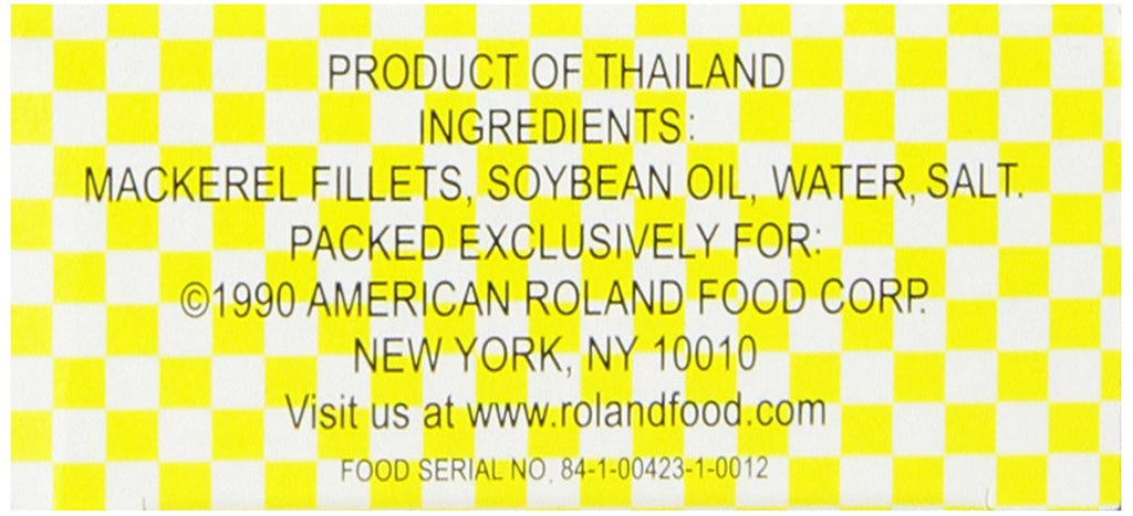 Roland Foods Skinless and Boneless Mackerel Fillets in Soybean Oil 4 oz