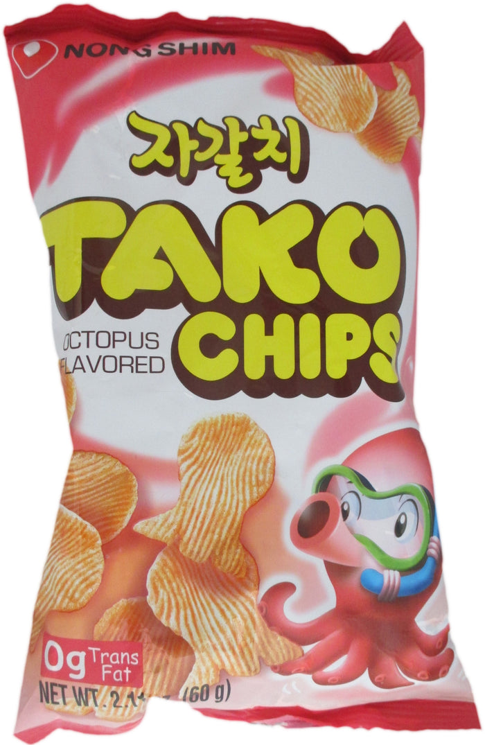 Nong Shim - Tako Octopus Flavored Chips - 2.11 oz / 60 g - Asiangrocery2yourdoor