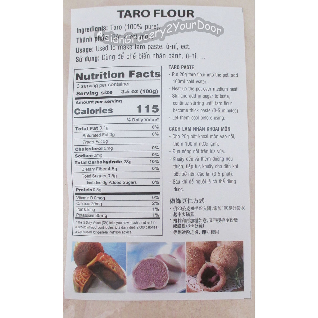 Fortuna - Taro Flour - 10.5 oz / 300 g - Asiangrocery2yourdoor