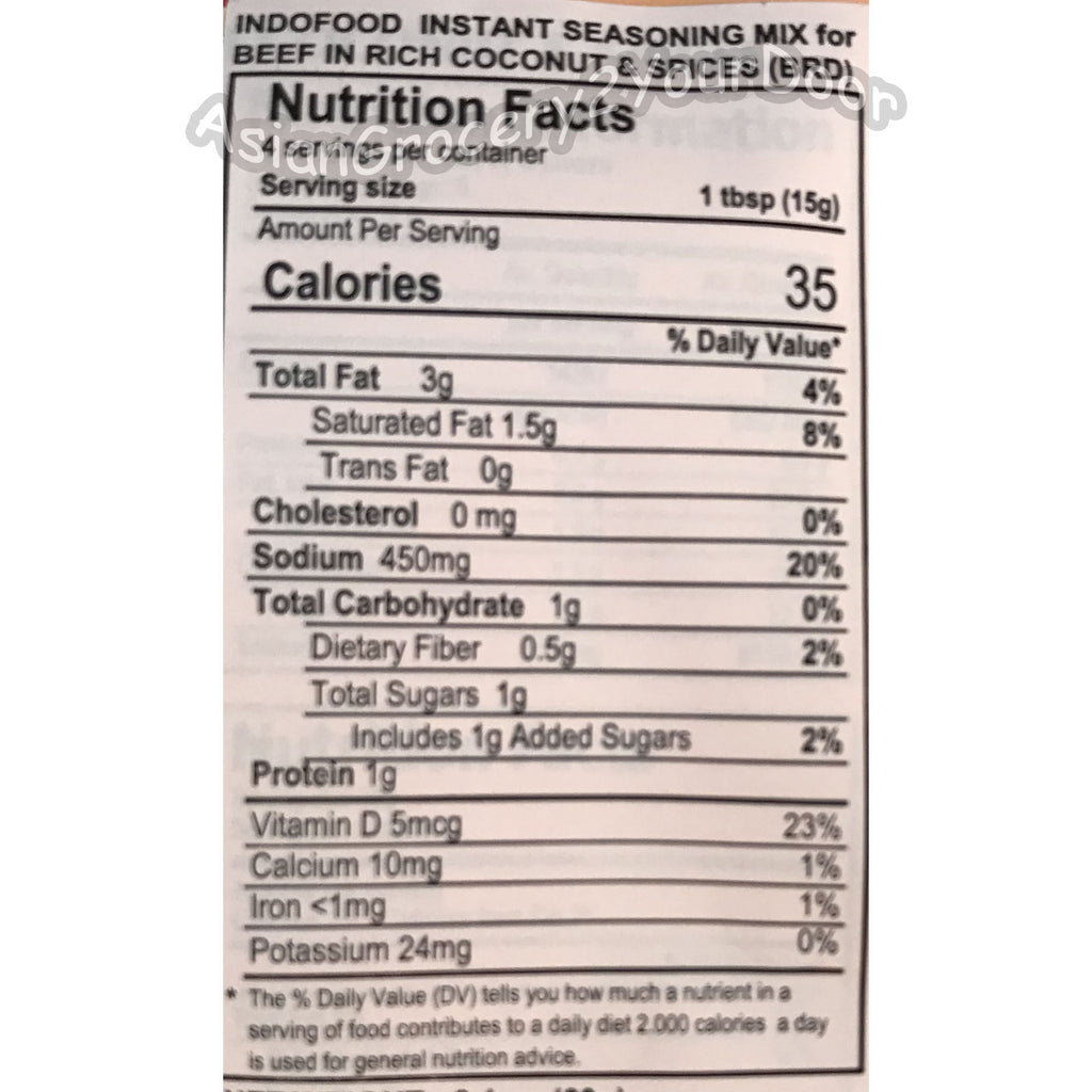 Indofood - Instant Seasoning Mix for Rendang Beef - 2.1 oz / 60 g - Asiangrocery2yourdoor